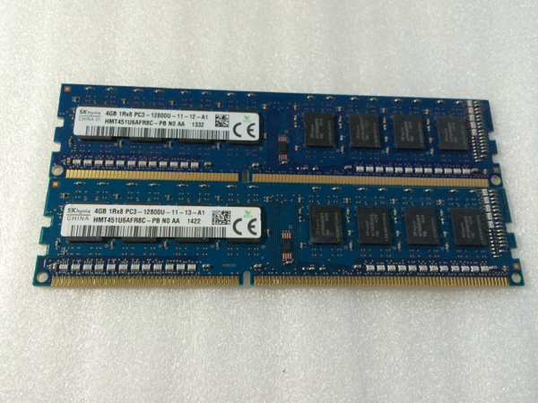 SK 4GB DDR3 Hynix 1Rx8 RAM 8GB hynix PC3-12800U - Memory