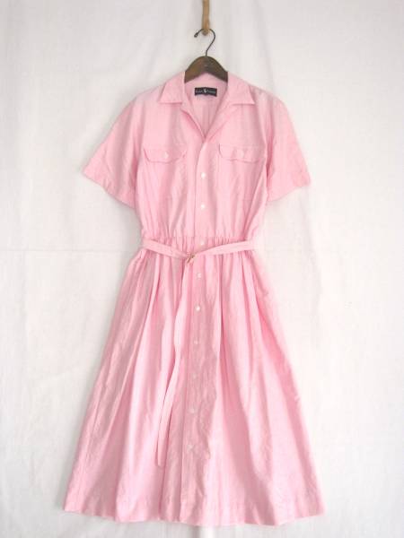 4-27◯Ralph Laurenオックスフォード生地 ロングワンピ [11]