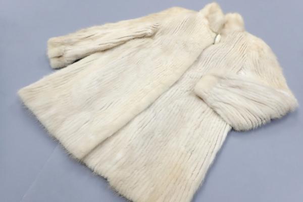 中古◇COPENHAGEN ヴァイオレットミンク ハーフコート ベージュ 