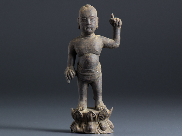 文化遺産オンライン 銅造誕生釈迦仏立像 ZN185 明時代 古銅 誕生仏 - 誕生