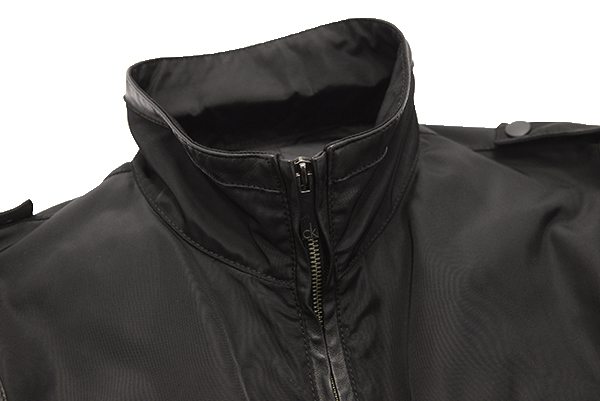 美品 カルバンクライン 羊革使用 M-65 ミリタリージャケット/黒