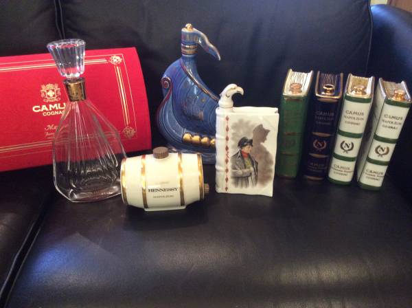 ◆空ボトル 8本◆カミュバカラ/ヘネシー/ブック/ラーセン等◆