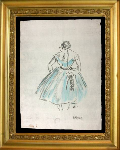 エドガー・ドガ 踊り子 希少作品 肉筆 ドローイング(パステル画)