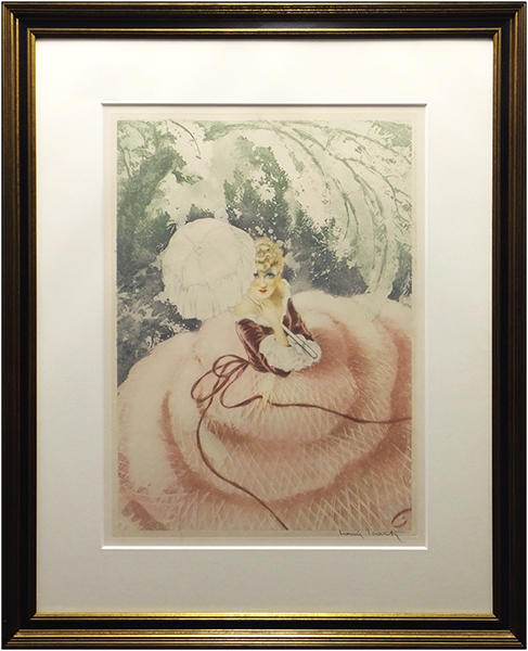 おたからや ルイ・イカール●裾飾り/女性像/エッチング/真作保証