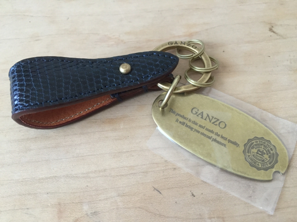 新品 GANZO ガンゾ LIZARD5 リザード5 キーホルダー ネイビー