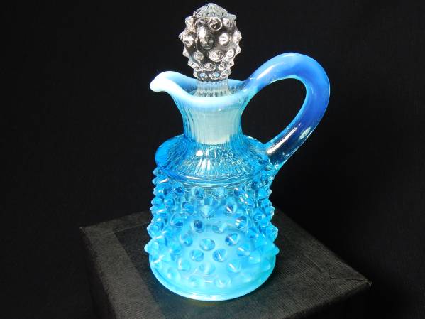 希少品！50s〜オールドフェントンFentonブルーオパールセント　アンティーク フェントン ヴィンテージ ブルーオパールセント ブルー&オパール
