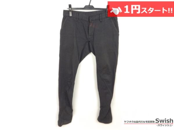 A282●DEVOA デヴォア●立体裁断パンツ 3黒●