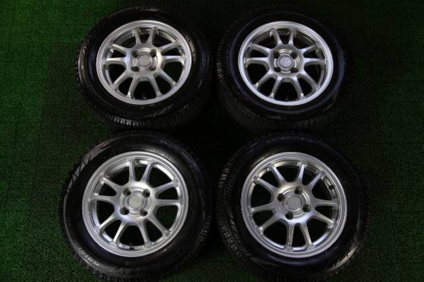 11年製 BRIDGESTONE BLIZZAK REVO2 175/65R14 アルミ付冬 バリ山