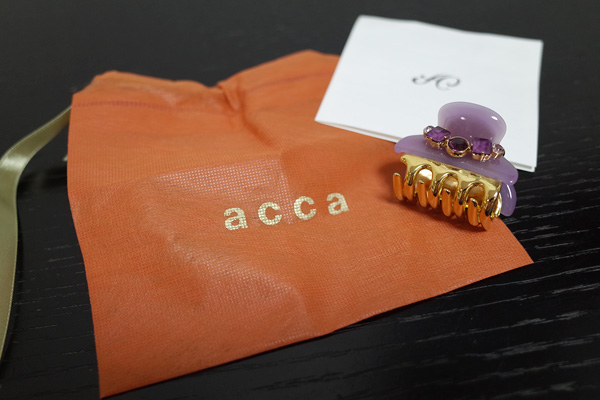acca ヘアクリップ ミディアムサイズ　パープル系 acca アッカ ヘアクリップ パープル クリップ／ミディアム 【公式通販】