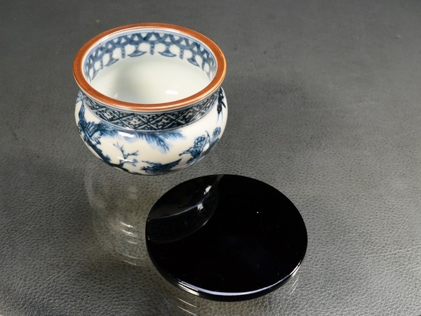 二代 手塚玉堂 共箱 紅安南 写 ［蔵出/御茶道具/平安手塚充作/