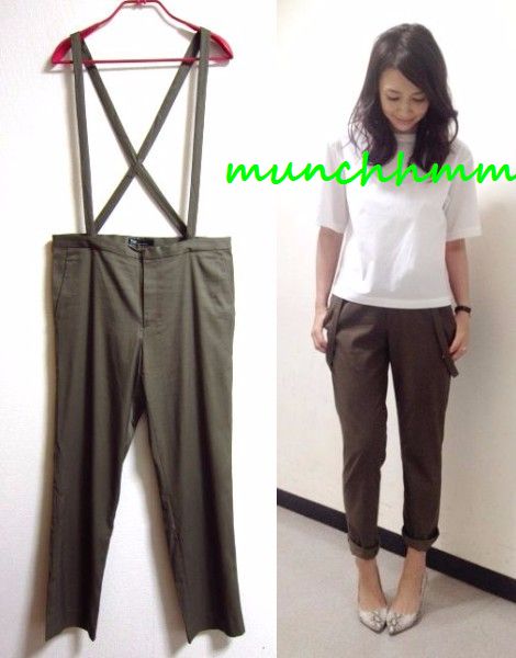 辺見えみり着 14AW Plage プラージュ★サスペンダー パンツ/38