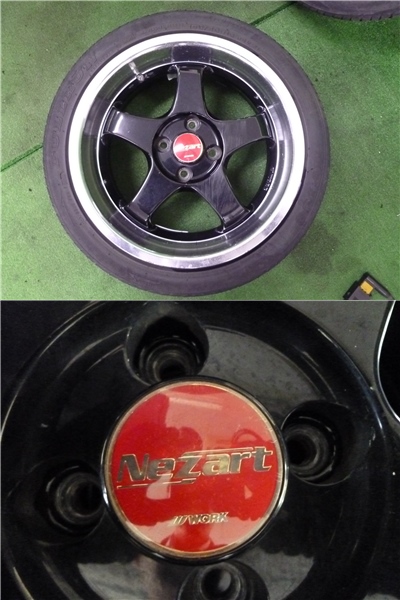 WORK NEZARTアルミ!! 16X7JJ PCD100☆ タイヤ付き!! フィット等 4穴