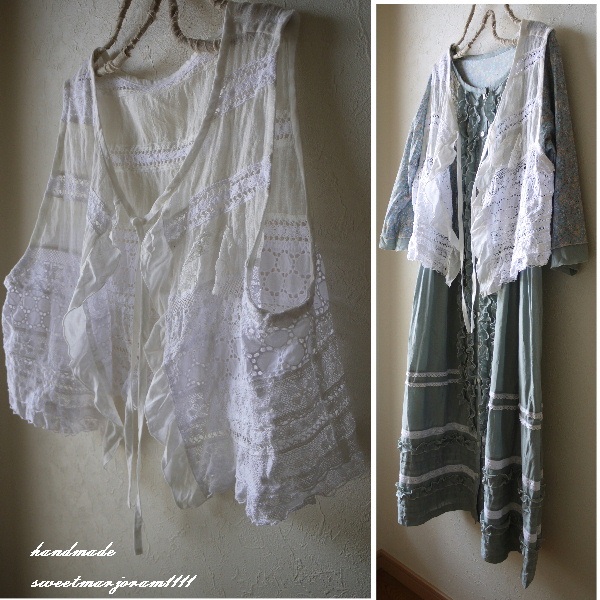 ハンドメイド○レース：パッチベスト