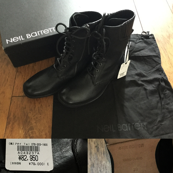 新品 ニールバレット NEIL BARRETT ブーツ レザー 革 39