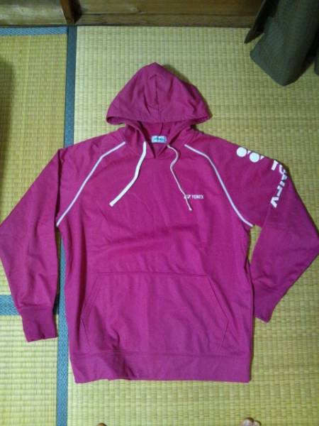 中古美品/送料無料■YONEX スウェットパーカー■ピンク■O