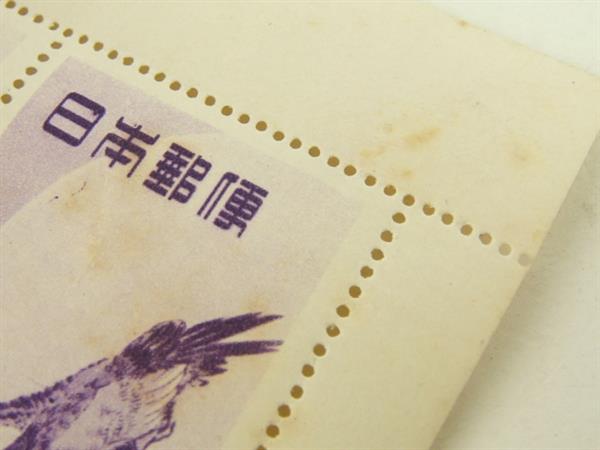 日本切手 1949年 昭和24年 月に雁 5面シート 未使用 銭単位切手 【公式