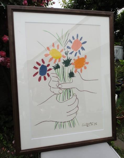 パブロ・ピカソ ピカソ : 花束を持つ手 絵画 『花束を持つ手