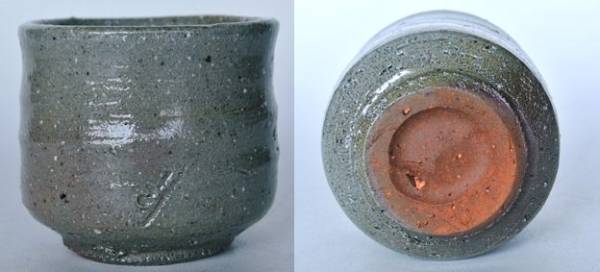 即決！備前焼○藤原謹作○青備前ぐい呑み○共箱付○新品(酒器)｜売買