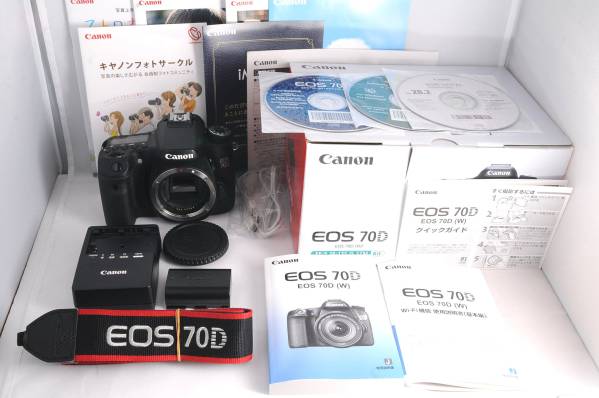 Canon キヤノン EOS 70D ボディ 元箱 ☆極上美品☆キヤノン Canon EOS 70D ボディ 元箱 付属品 完動品