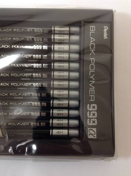BLACK POLYMER999a ４H　1ダース 硬度４H 箱入り　ぺんてる