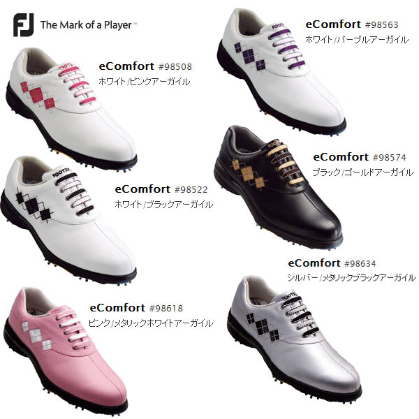 フットジョイ☆eComfort/イーコンフォート W24.5 #98563☆白紫