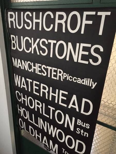 バスロールサイン 90's イギリス マンチェスター ヴィンテージ BUS