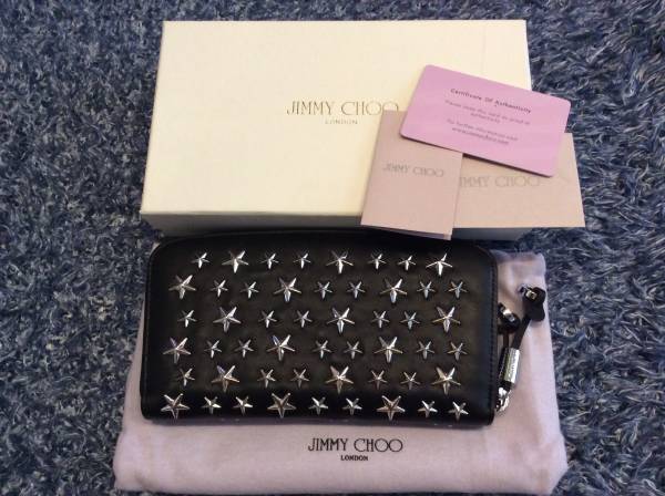 ジミーチュウ 長財布 スタッズ 黒 JIMMYCHOO JIMMY CHOO ジミーチュー