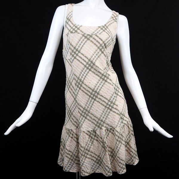 美品 BURBERRY BLUE LABEL バーバリー チェックワンピース 38
