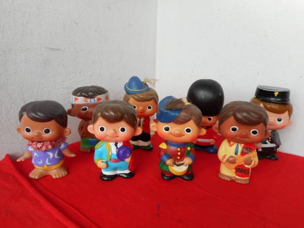 g580　富士銀行　ソフビ貯金箱　8体セット　/格安　コレクション