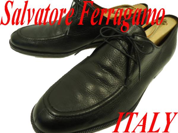 良品 伊製○サルヴァトーレフェラガモ レザーシューズ 革靴 7EE