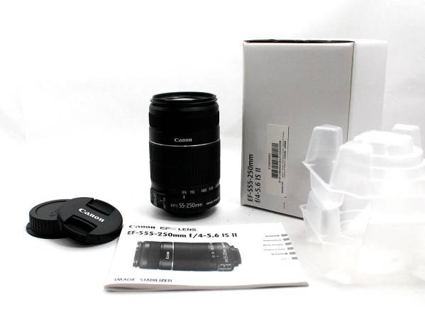 新品級★CANON EF-S 55-250 IS II レンズ 手ブレ キャノン