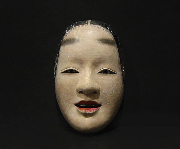 ◆紫野◆ 古い能面　女面　木彫り　能楽　雅楽