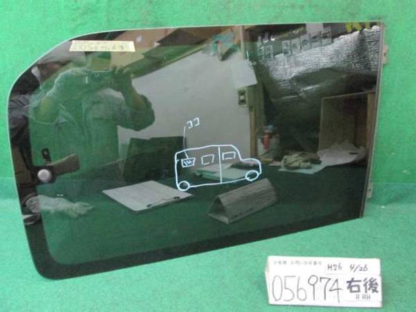 ホンダ ステップワゴン RF3 右後クォーターガラス 即決 FA-03