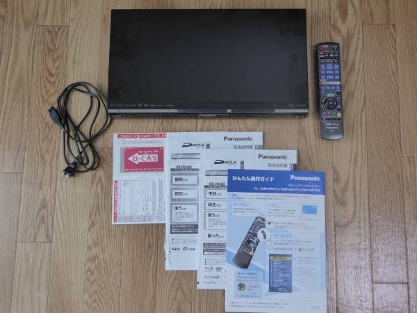 パナソニック ブルーレイレコーダーDMR-BW770中古動作品500GB 現状品