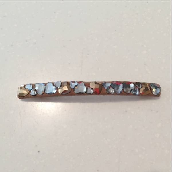 acca ハートがスワロフスキー 茶系 美品_1