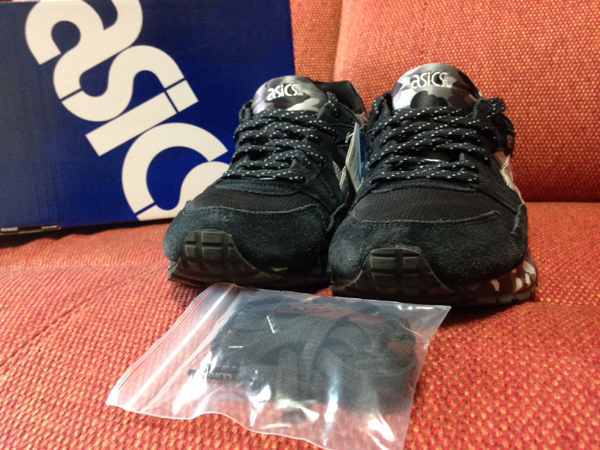 安値出品 A BATHING APE ASICS Tiger GEL-LYTE US8.5 black bape