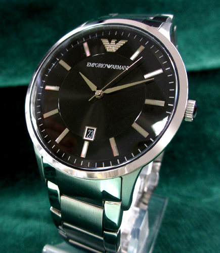 訳有特価【ARMANI アルマーニ】AR2457 メンズ男性ブラック時計黒