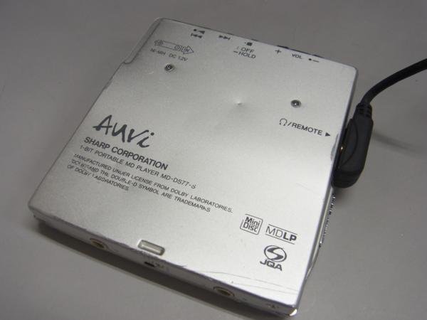▽SHARP/シャープ Auvi MD-DS77-S 高音質MDプレーヤー (HCR4S