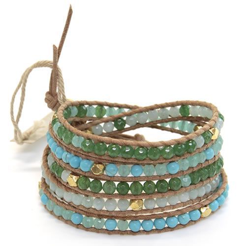 チャンルー BG-4151 TQ MIX/BEG 5ラップブレスレット