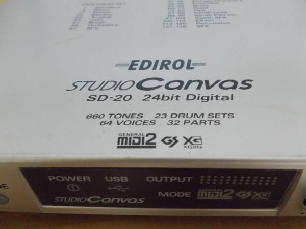 ☆Roland/EDIROL STUDIO Canvas SD-20 MIDI音源モジュール 【公式通販】