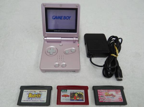 ◇◇ゲームボーイアドバンスSP本体+ソフト3本+充電器 中古