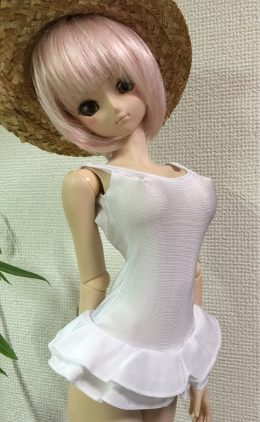 ☆snow☆DD共通サイズ ワンピース水着 白色