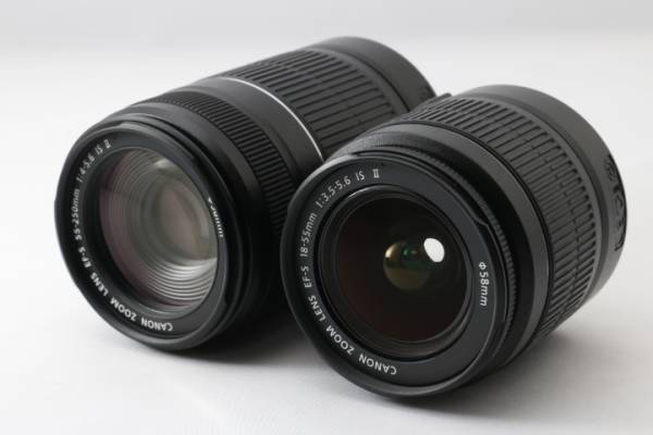 ☆極上美品☆Canon キヤノン EF-S 18-55 IS II 55-250 IS II カメラ