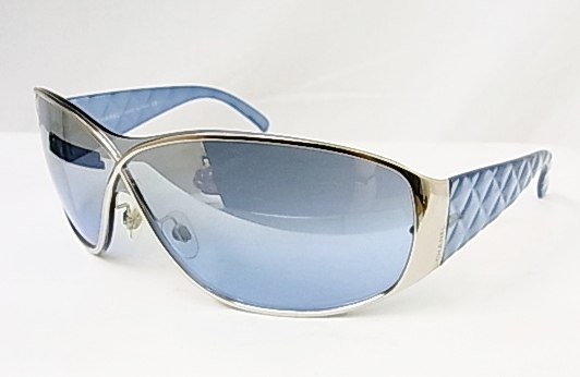 t745 CHANEL シャネル サングラス ブルー USED