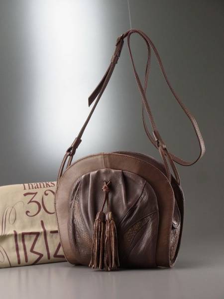 D5262*IBIZA/Czarda*本革/パイソンレザー切替/ショルダーバッグ