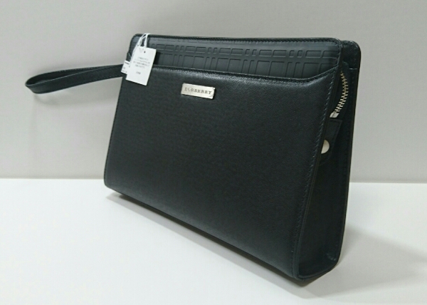未使用品 バーバリー ロンドン セカンドバッグ 牛革 百貨店購入 