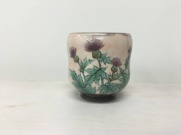 京焼き 土渕 陶あん 絵付け湯呑み 京焼 清水焼 陶あん窯 湯飲み 八重椿