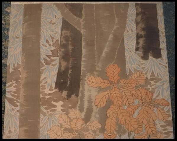 菱田春草【鹿の図】肉筆保証 牙軸 二重箱 絵画 ホビー、カルチャー