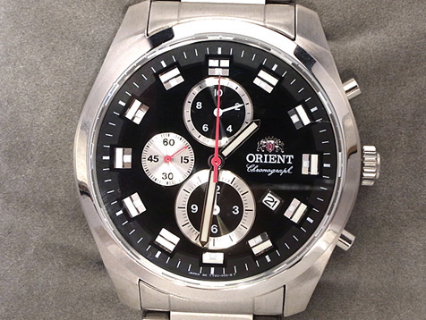 新品 オリエント■クロノグラフ 大型43mm■メンズ腕時計