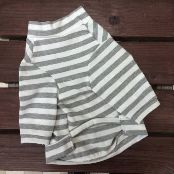 fuwarieグレーボーダーハイネックＴ胴42完成品_2